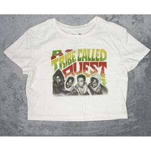 A Tribe Called Quest Women's Beige Crop Top Tshirt‎ Size Large